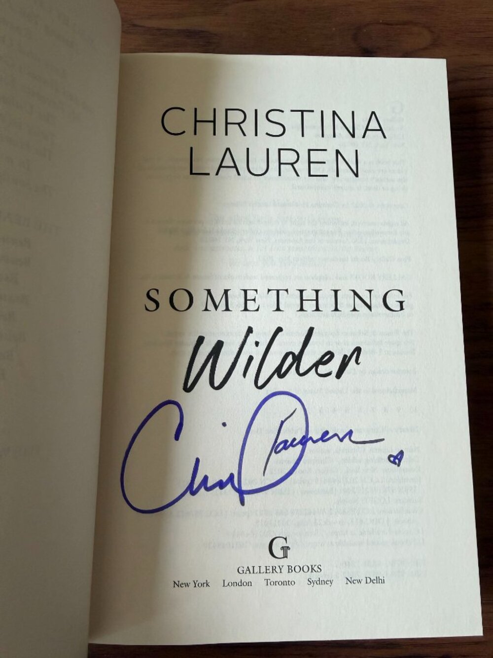 Signed Copy - Something Wilder by Christina Lauren